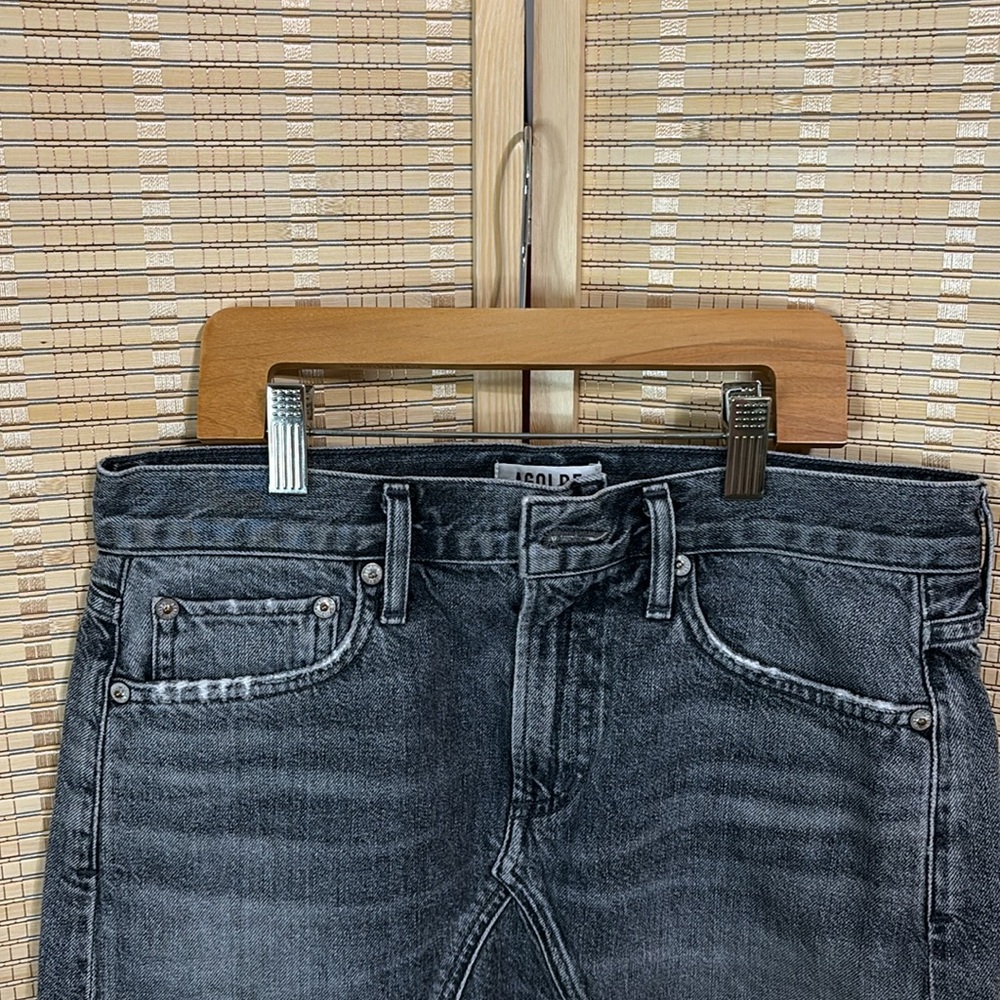 Agolde Jeanette Denim Mini Skirt Grey Size 26 - Picture 4 of 6